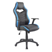 PISARNIŠKI STOL kovina, umetna masa, tekstil modra, črna - modra/črna, Design, kovina/umetna masa (62/112,5-122/68cm) - Hom`in