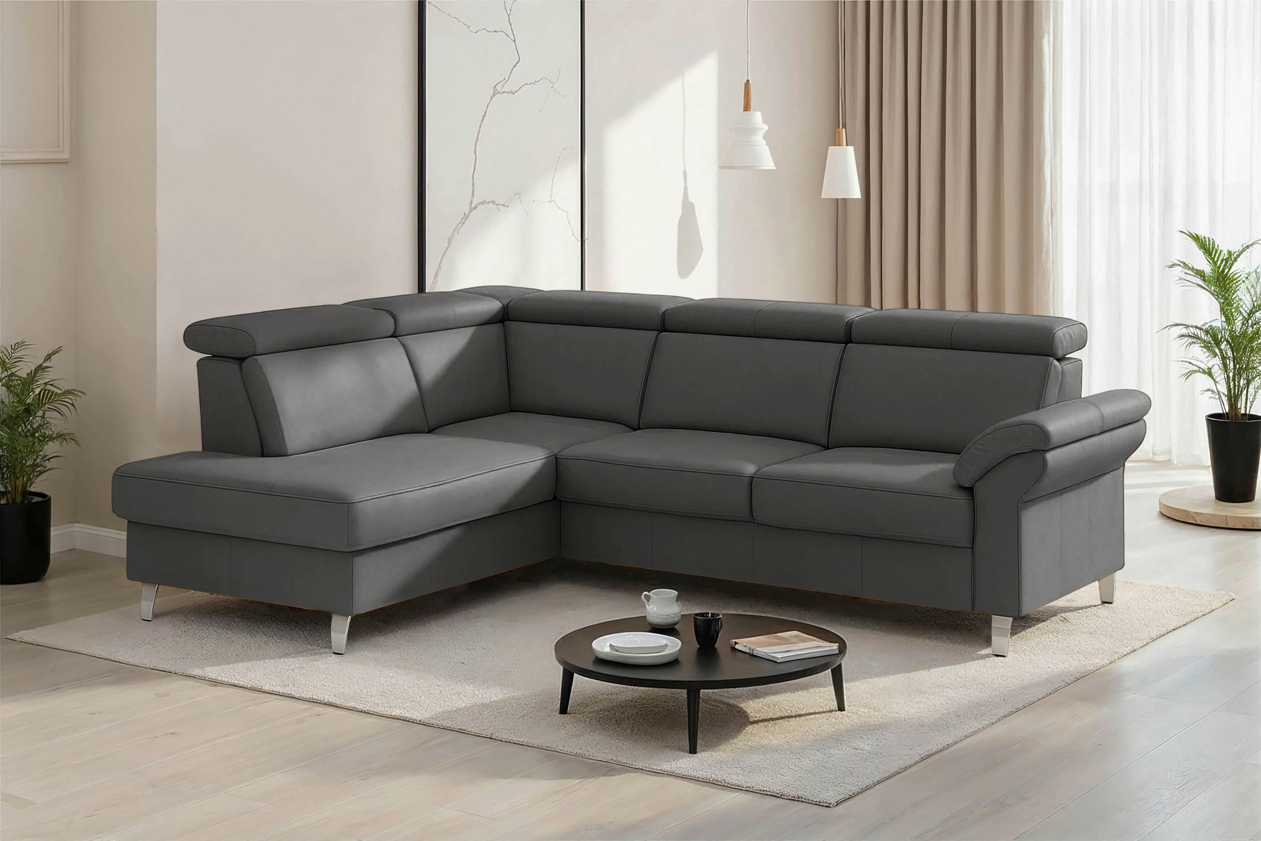Sit & More Ecksofa Arngast E Mokka 245x194 cm