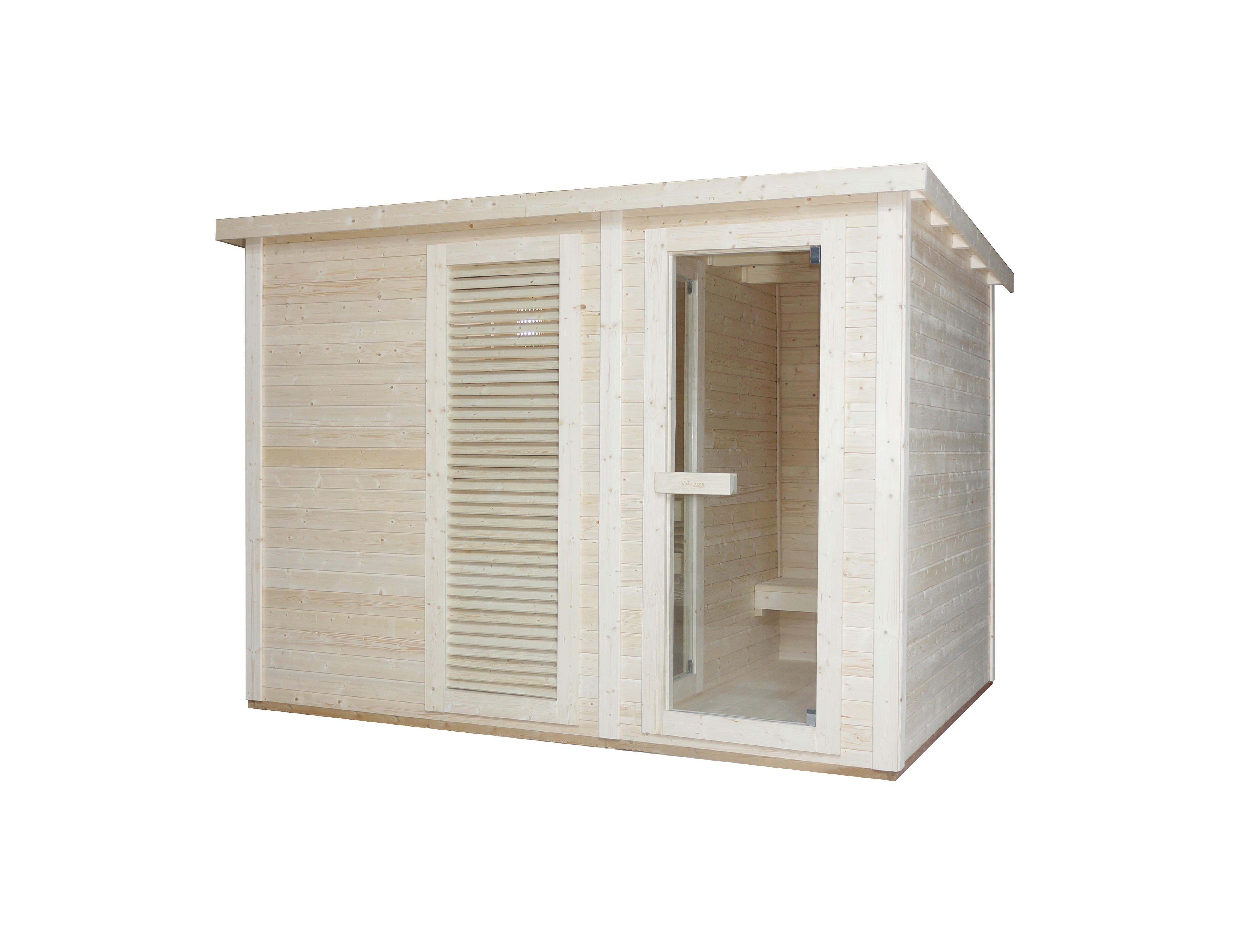 SAUNA für 4-5 Personen Vaasa  - Naturfarben, KONVENTIONELL, Holz (310/230/219,5cm) - Sanotechnik