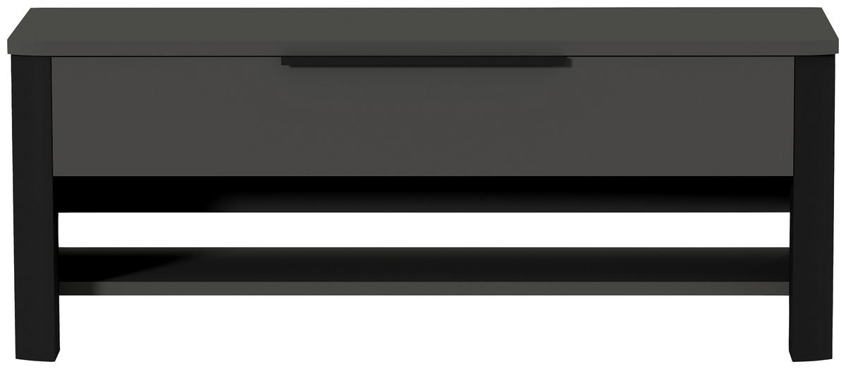 GARDEROBENBANK  in 104/42/34 cm  - Anthrazit/Schwarz, Design, Metall (104/42/34cm) - Dieter Knoll