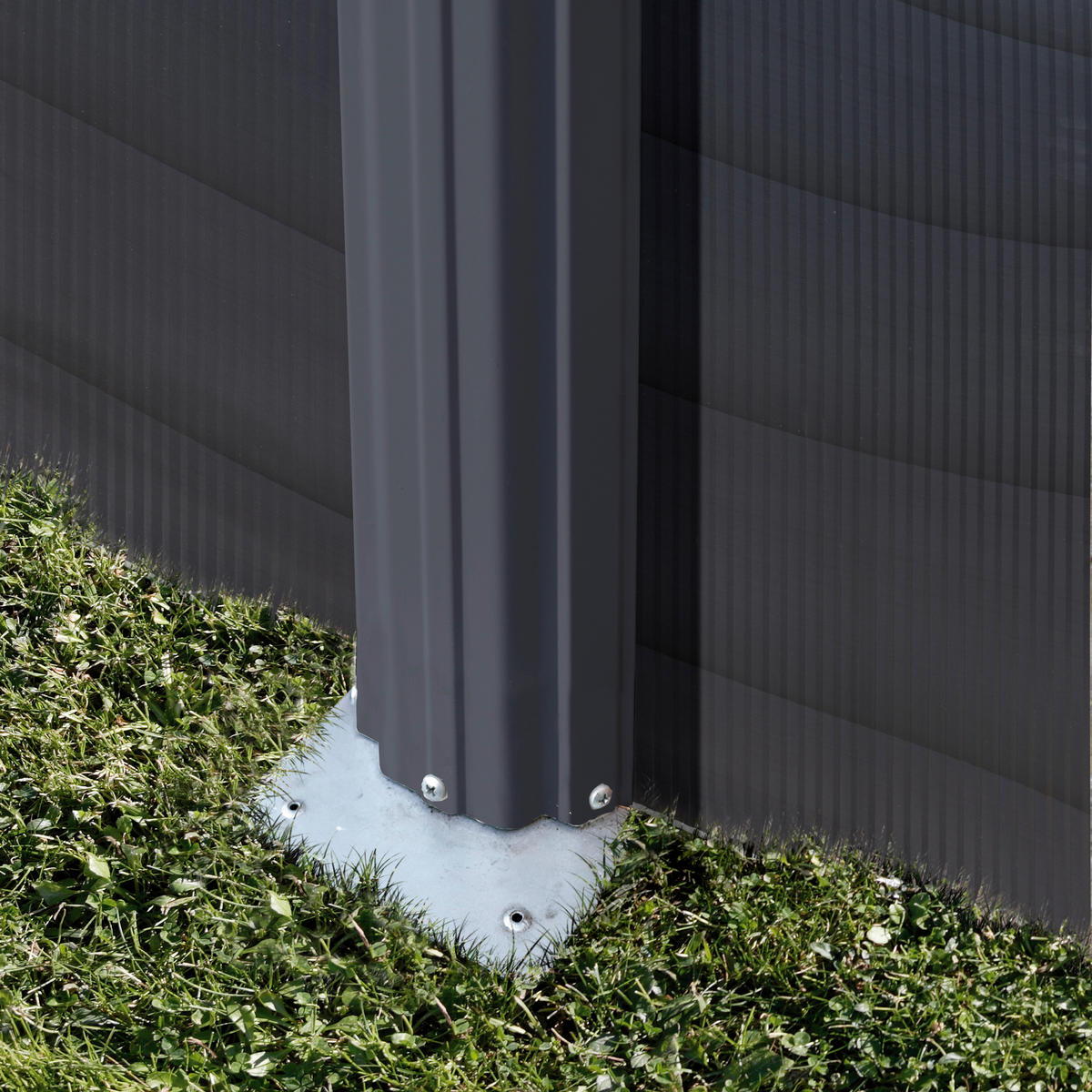 POOL-SET 2024 610/375/120 cm  - Grau, KONVENTIONELL, Metall (610/375/120cm) - Gre
