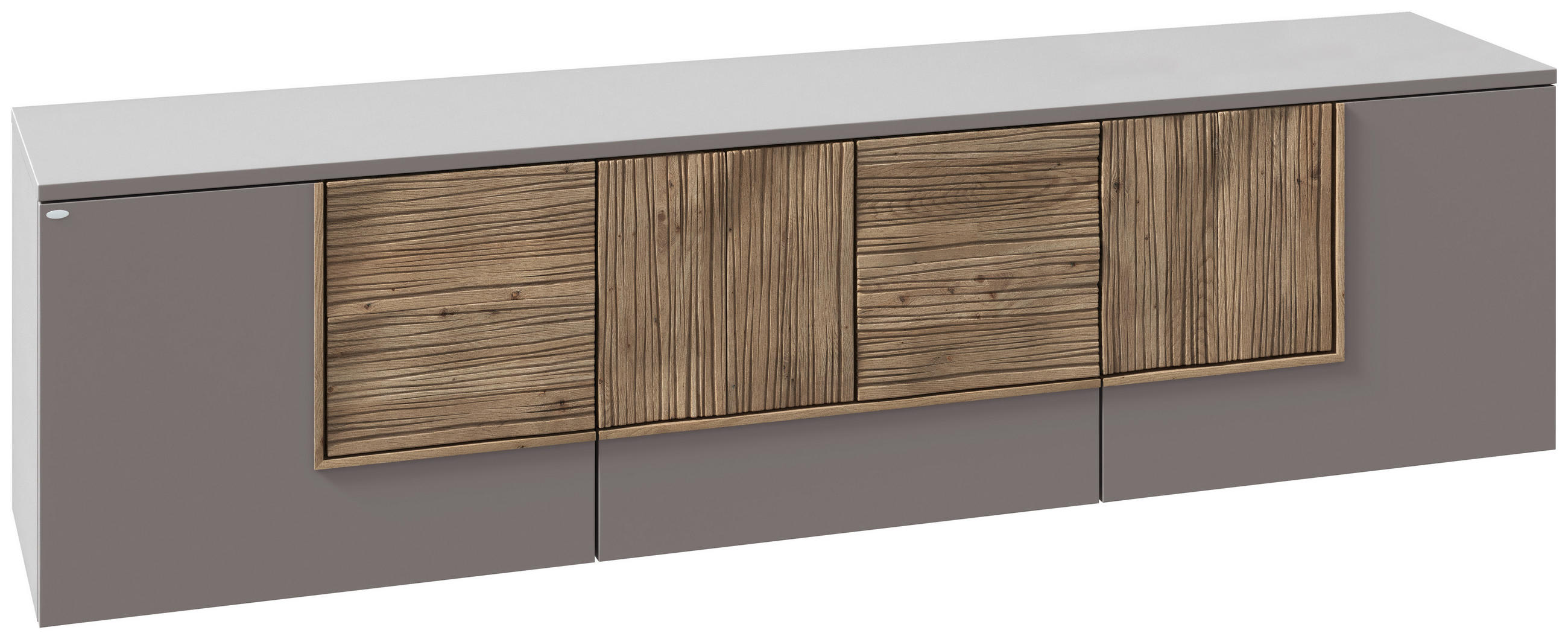 LOWBOARD Grau, Wildeiche  191,9/52/44,9 cm  - Wildeiche/Grau, Design, Holz/Holzwerkstoff (191,9/52/44,9cm) - Voglauer