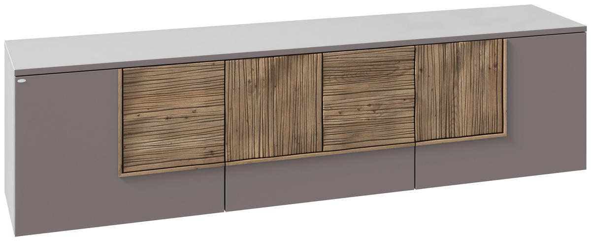 LOWBOARD Grau, Wildeiche  191,9/52/44,9 cm  - Wildeiche/Grau, Design, Holz/Holzwerkstoff (191,9/52/44,9cm) - Voglauer