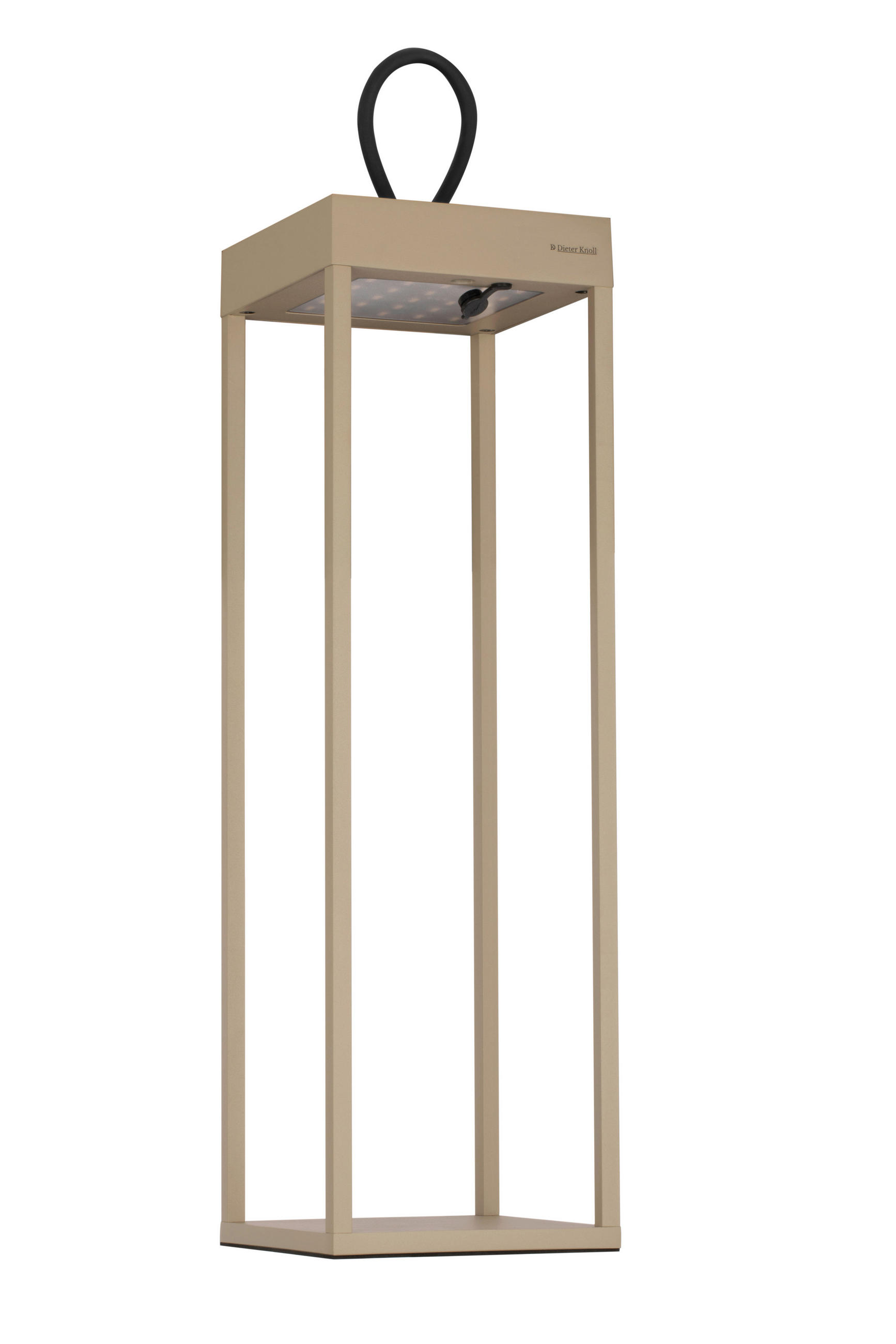 AKKU-TISCHLEUCHTE - Sandfarben, Konventionell, Kunststoff/Metall (15/15/50cm) - Dieter Knoll