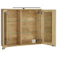 SPIEGELSCHRANK 80/70/20 cm  - Eichefarben/Silberfarben, KONVENTIONELL, Glas/Holz (80/70/20cm) - Linea Natura
