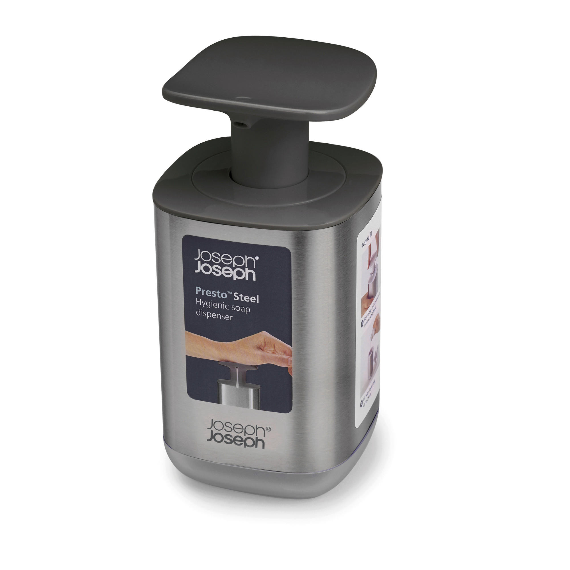 DOZATOR DETERDŽENTA ZA SUDOVE   46,5/31,9/31,5 cm         - siva/boja aluminijuma, Osnovno, metal/plastika (46,5/31,9/31,5cm) - Joseph Joseph