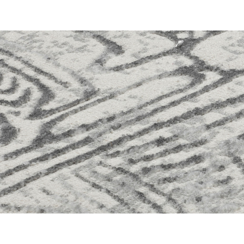 Thumbnail - Novel Webteppich Ignis Aria, Grau, Hellgrau, Dunkelgrau, Textil, Abstraktes, rechteckig, 80x150 cm, für Fußbodenheizung ...