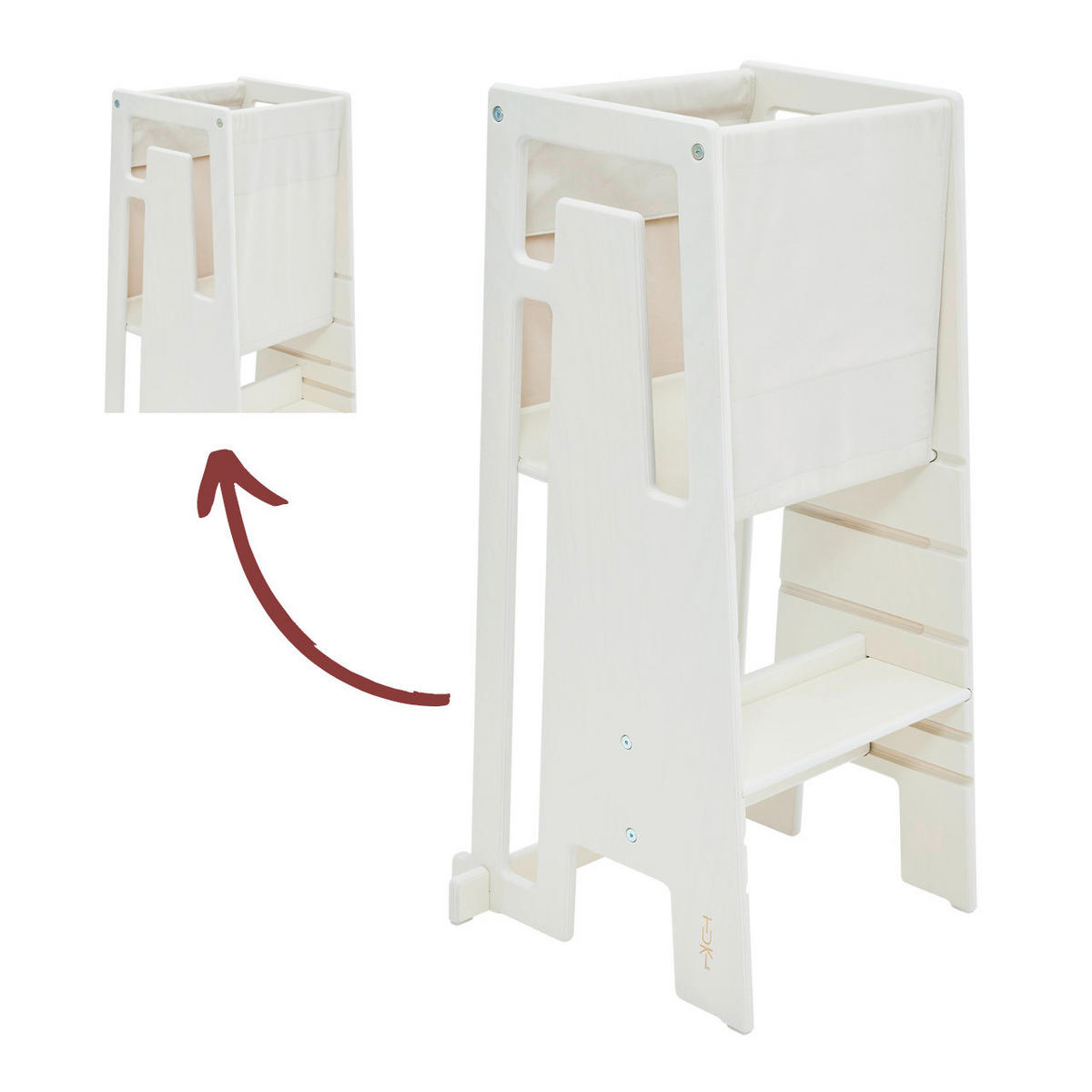 LERNTURM Tuki  - Beigebraun, Basics, Textil (24/5/34cm)