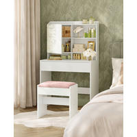 SCHMINKTISCH Weiß  - Weiß, Basics, Holzwerkstoff (70/40/136cm) - Boxxx