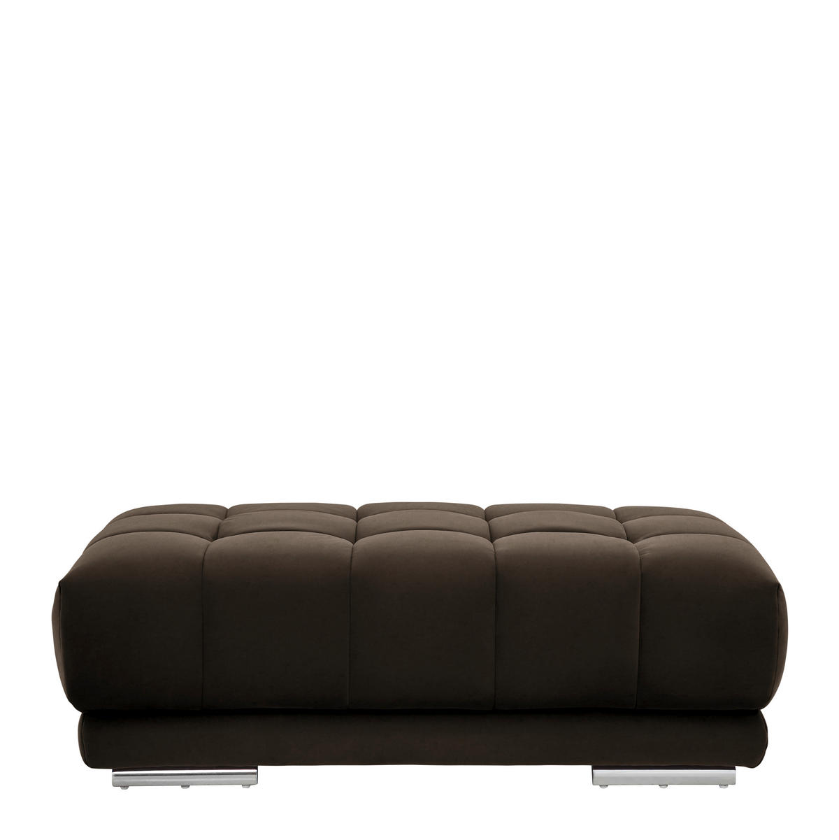 HOCKER in Textil Braun  - Chromfarben/Braun, Design, Textil (126/42/76cm) - Beldomo Speed