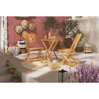 BALKONSET  - Akaziefarben, MODERN, Holz (57/57/74cm) - Ambia Garden