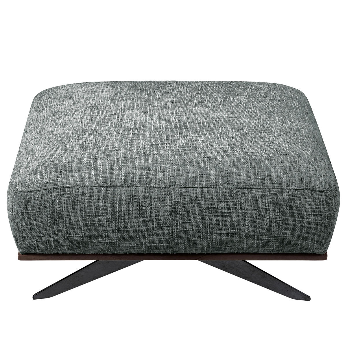 HOCKER PORTLAND Struktur Anthrazit  - Dunkelbraun/Anthrazit, Design, Holz/Textil (95/46/80cm) - Livetastic