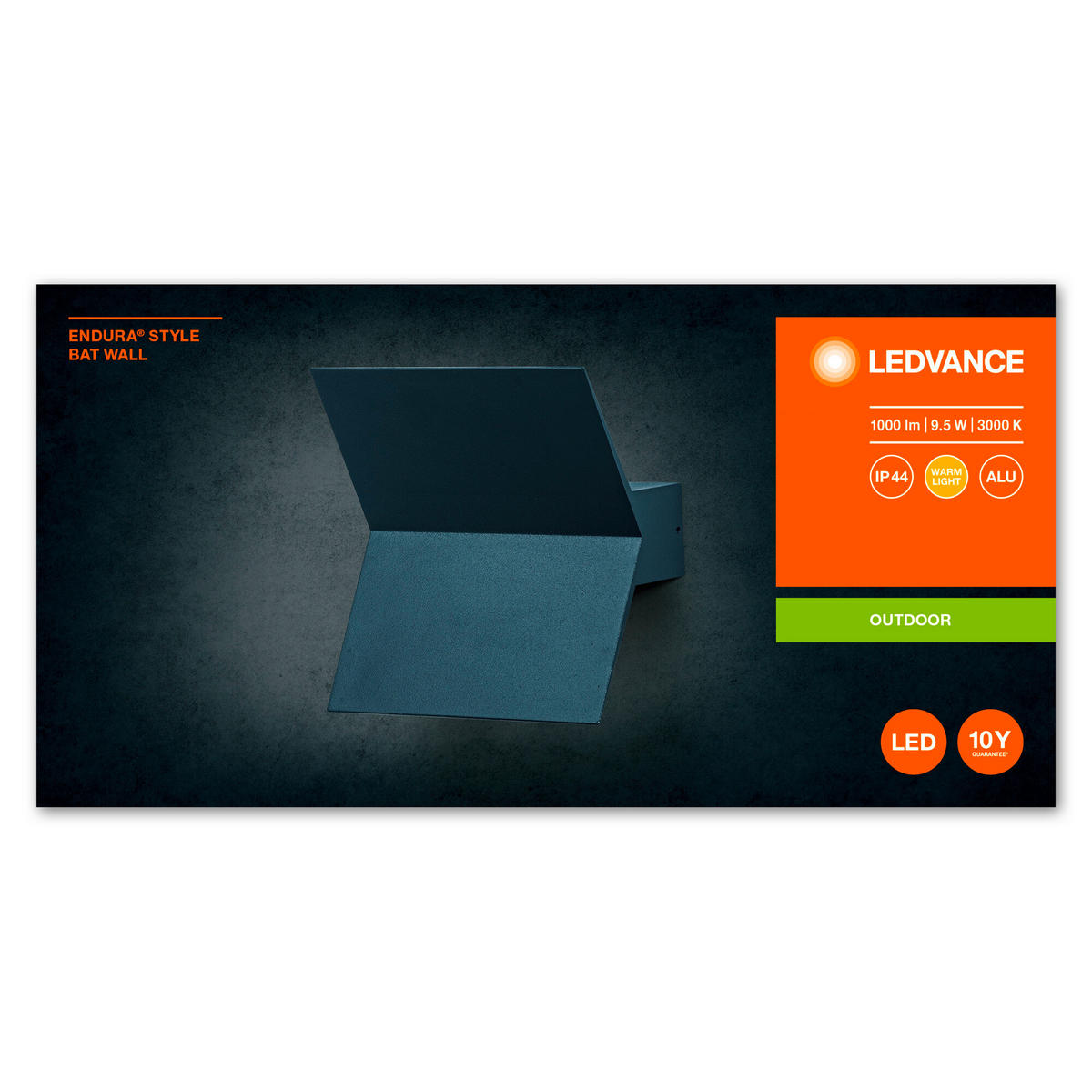 AUßENWANDLEUCHTE 17,7/16,9/8,4 cm   - Dunkelgrau, Basics, Kunststoff/Metall (17,7/16,9/8,4cm) - Ledvance