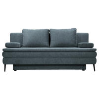 SCHLAFSOFA  mit Stoffauswahl, Liegefunktion Webstoff Blau  - Blau/Schwarz, Design, Kunststoff/Textil (200/90/100cm) - Venda