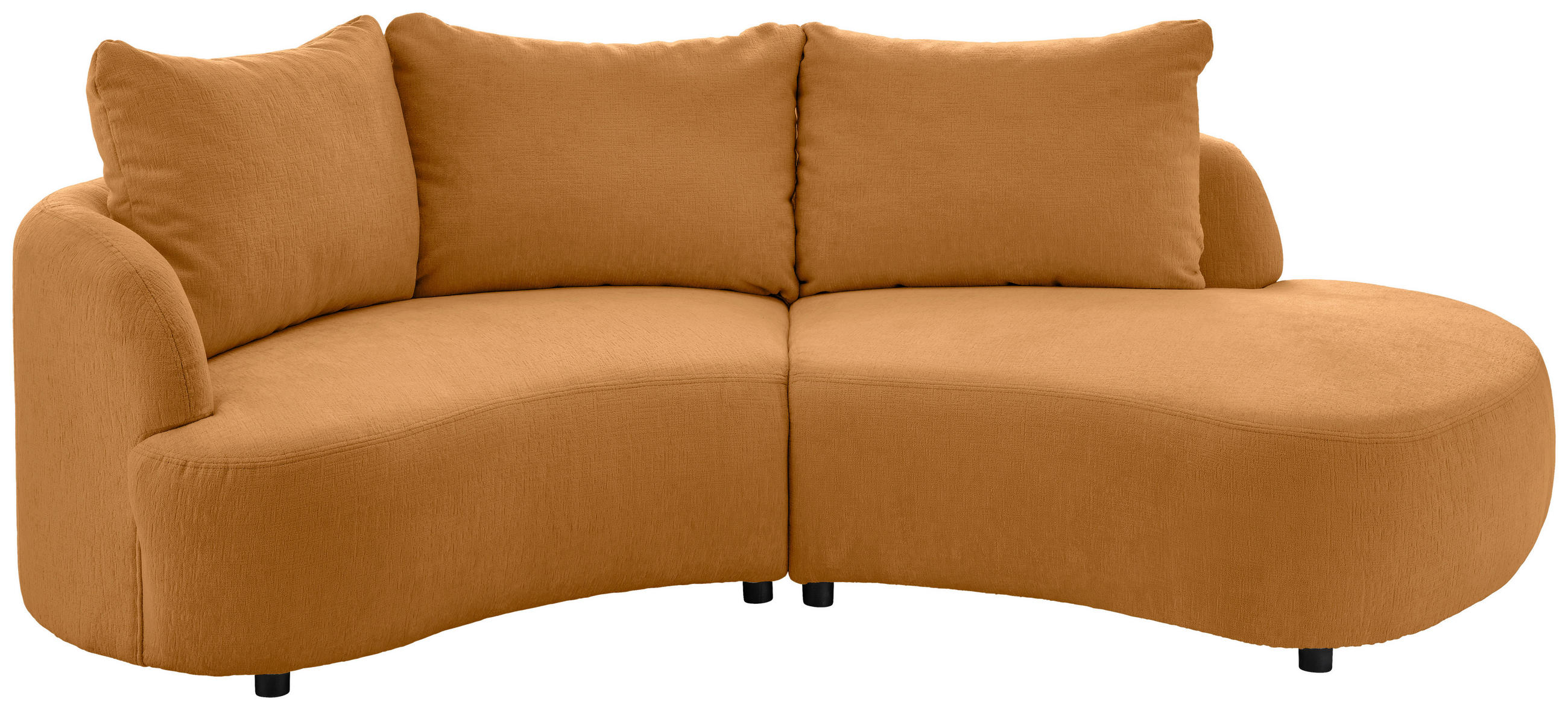 ECKSOFA in Mikrofaser Goldfarben  139/250 cm  - Goldfarben/Schwarz, MODERN, Kunststoff/Textil (139/250cm) - Livetastic