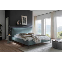 POLSTERBETT Petrol 180/200 cm  - Petrol/Schwarz, MODERN, Holzwerkstoff/Textil (180/200cm) - MID.YOU