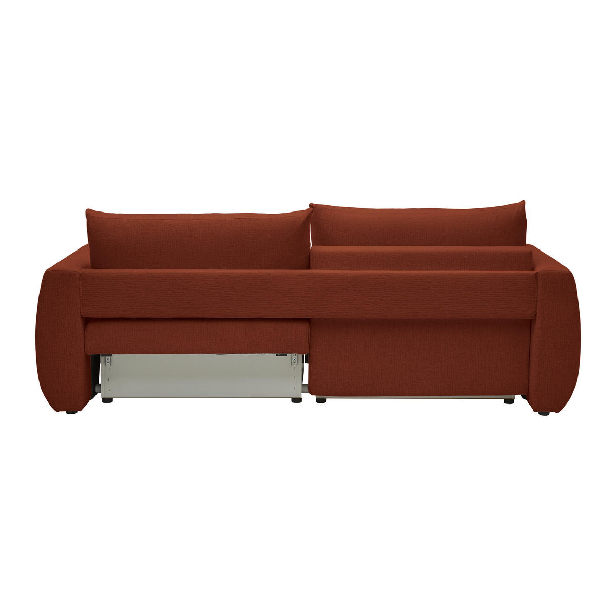 SCHLAFSOFA in Chenille, Jacquard Rostfarben  - Rostfarben/Schwarz, Kunststoff/Textil (245/74-90/104cm) - MID.YOU