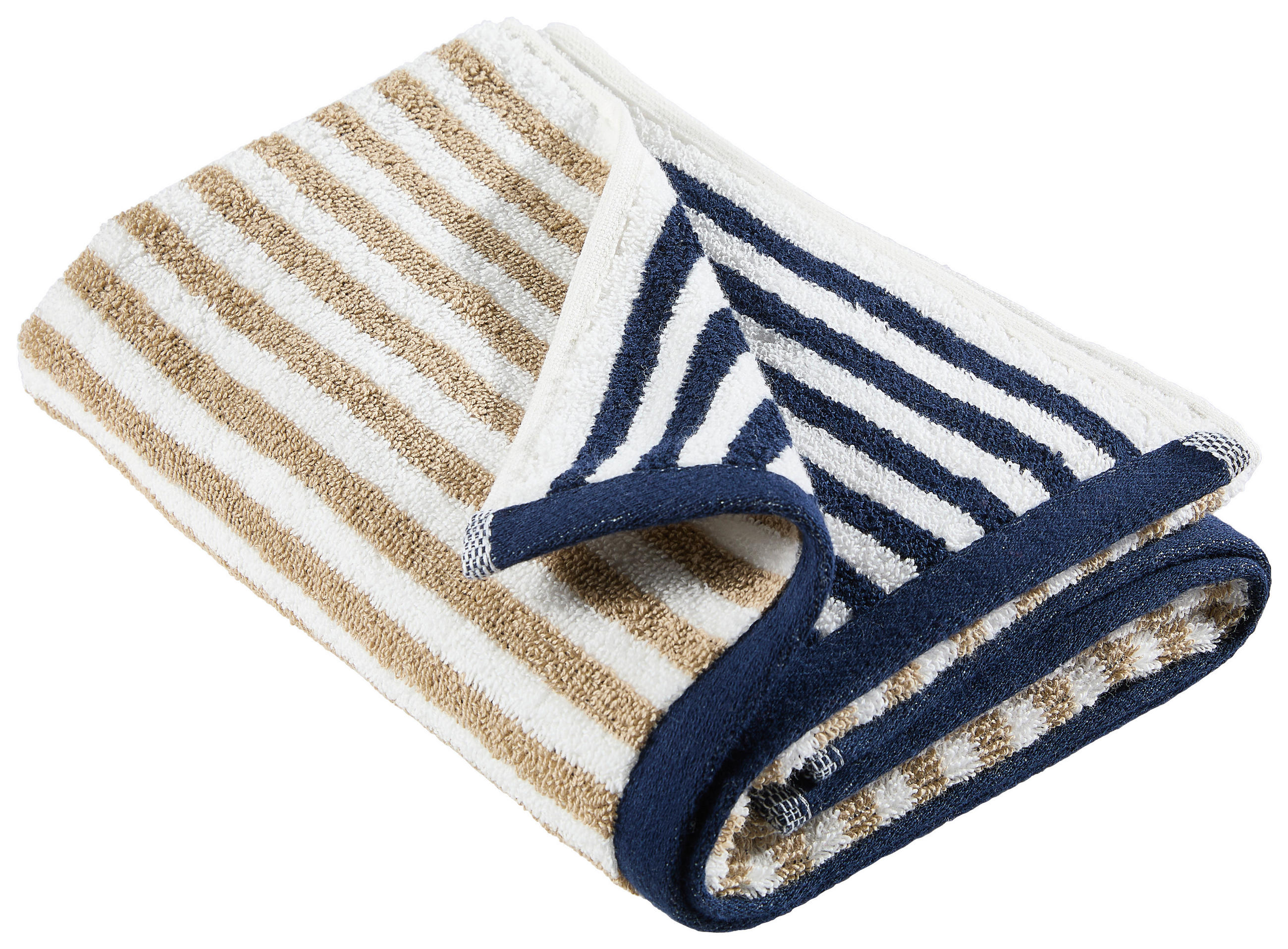 Esposa Handtuch Blau, Beige 50x100 cm