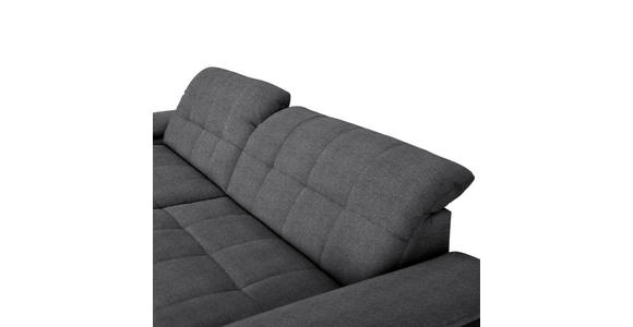 ECKSOFA  in Webstoff Dunkelgrau  180/265 cm  - Dunkelgrau/Schwarz, Design, Textil/Metall (180/265cm) - Carryhome