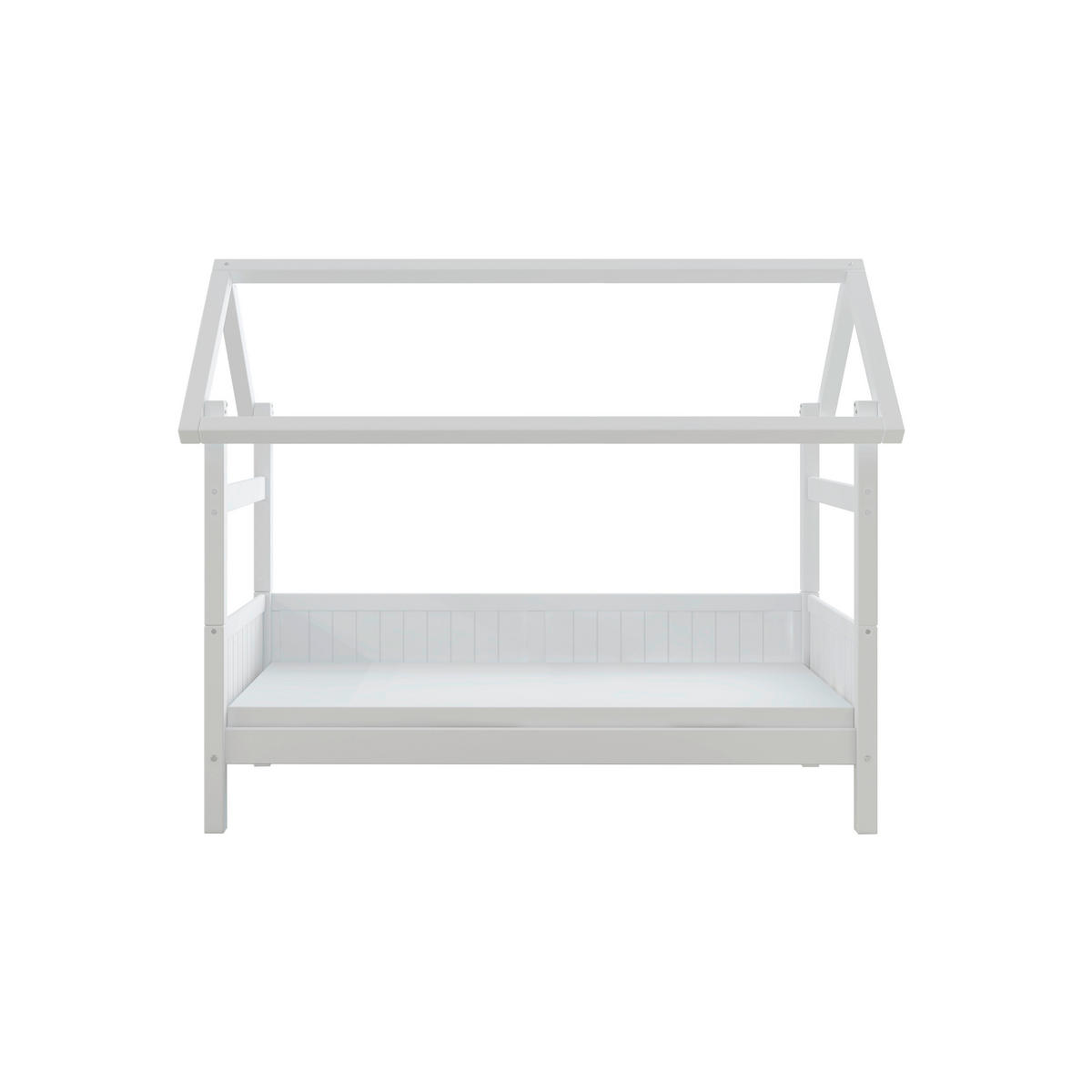 HAUSBETT 90/200 cm,  in Weiß, Rollrost  - Weiß, MODERN, Holz (90/200cm) - Chameo