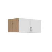 EXTENSIE LA DULAP in alb, stejar Artisan  - argintiu/alb, Modern, plastic/material pe bază de lemn (91/39/54cm) - Boxxx