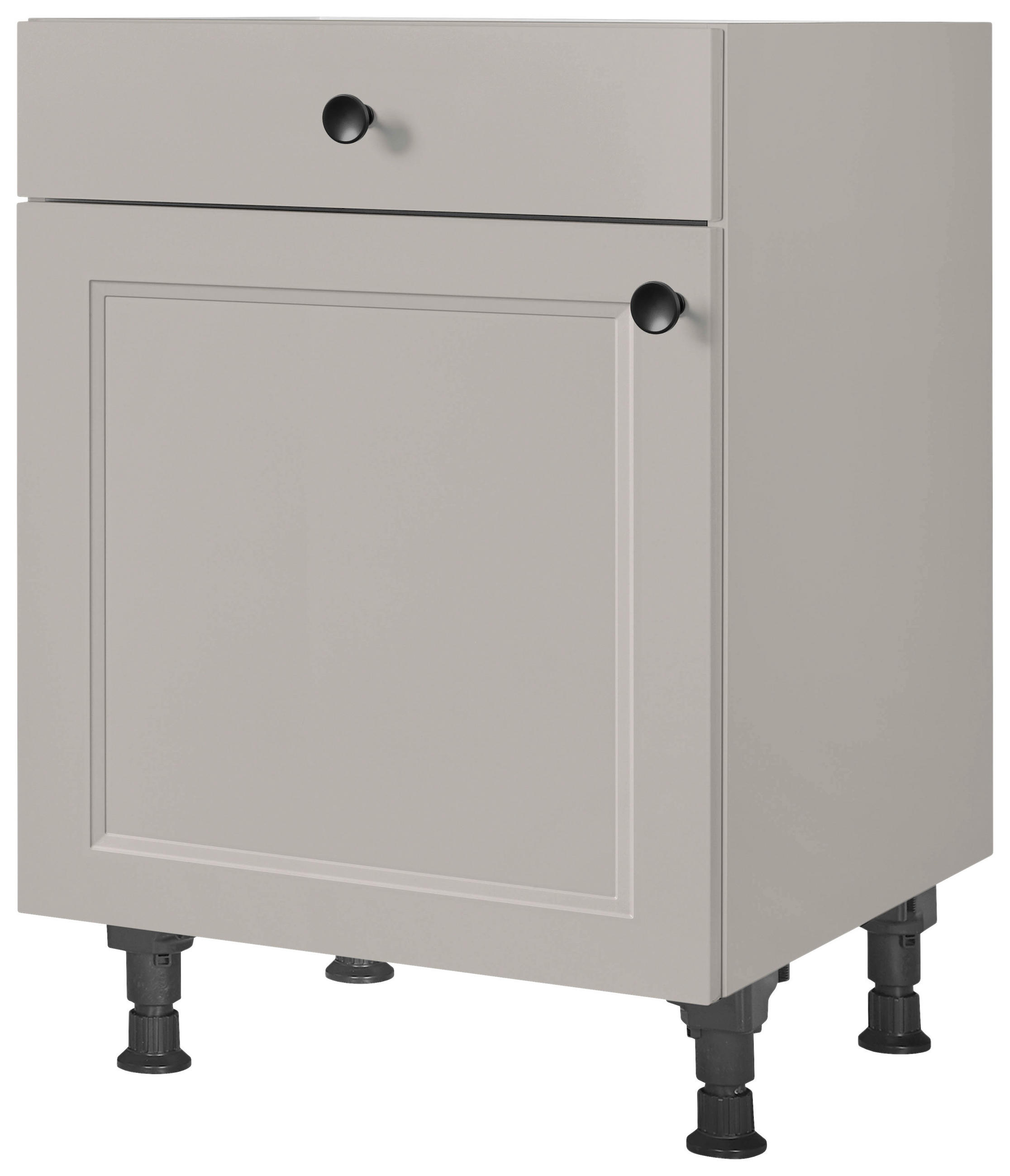 SCHUBKASTENUNTERSCHRANK 60/87/56 cm  in Grau  - Schwarz/Grau, MODERN, Holzwerkstoff/Metall (60/87/56cm) - Nobilia