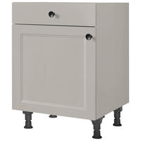 SCHUBKASTENUNTERSCHRANK 60/87/56 cm  in Grau  - Schwarz/Grau, MODERN, Holzwerkstoff/Metall (60/87/56cm) - Nobilia