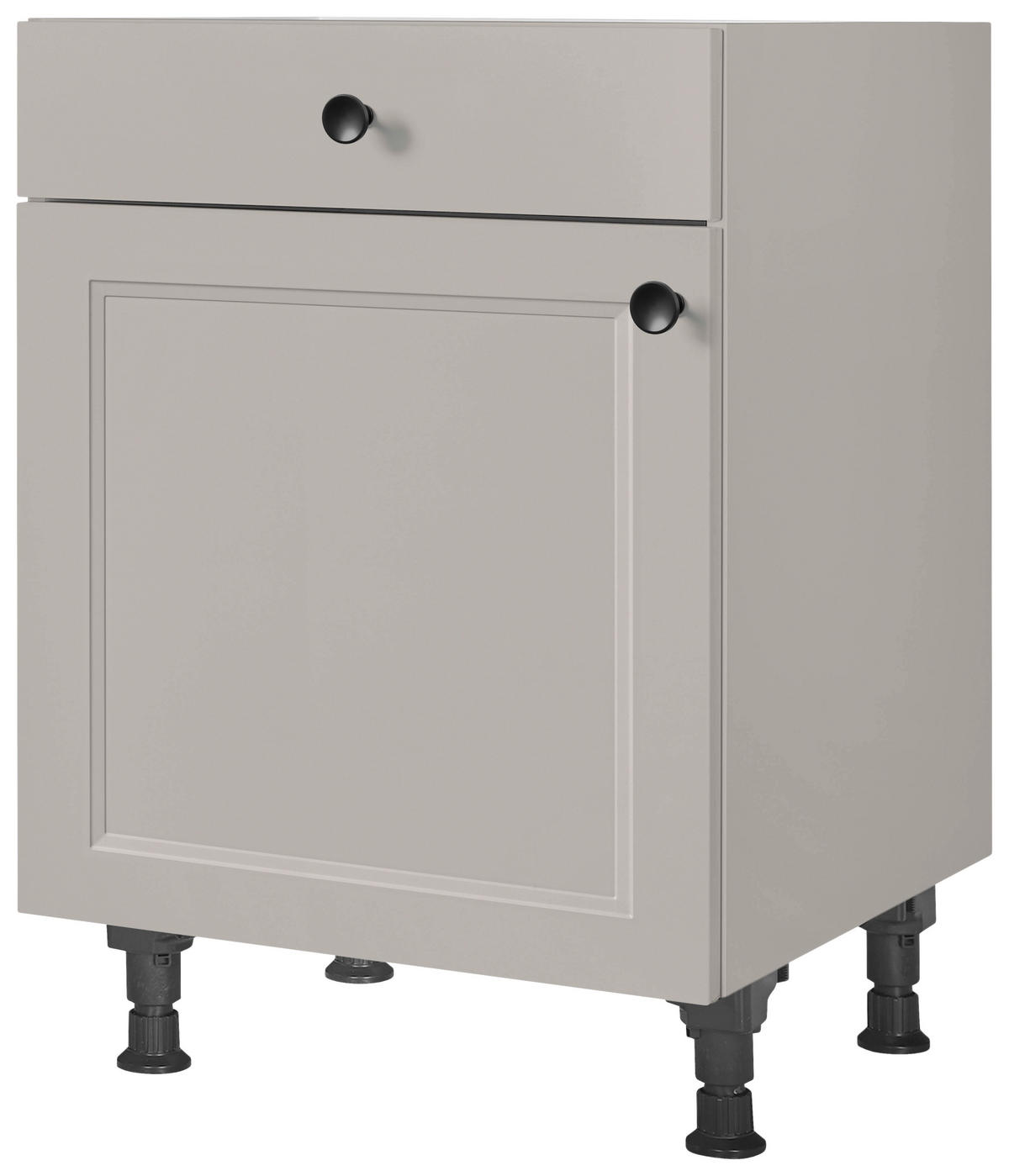 SCHUBKASTENUNTERSCHRANK 60/87/56 cm  in Grau  - Schwarz/Grau, MODERN, Holzwerkstoff/Metall (60/87/56cm) - Nobilia
