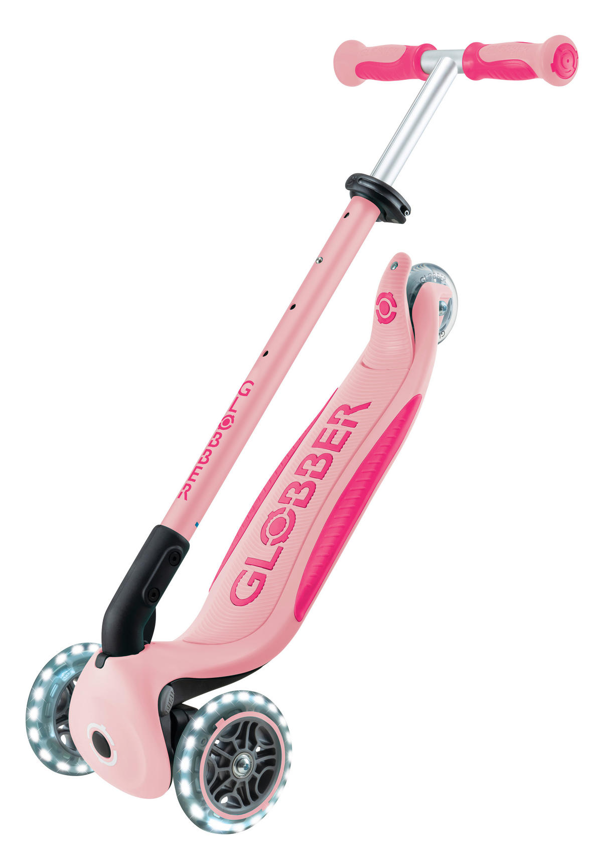 LAUFRAD GO-UP DELUXE LIGHTS  - Rosa, Basics, Kunststoff/Metall (64/22/98,5cm) - GLOBBER