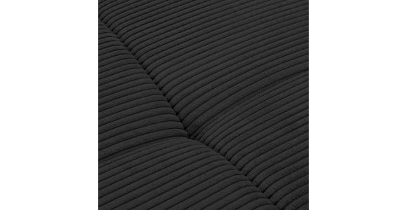 WOHNLANDSCHAFT Schwarz Cord  - Chromfarben/Schwarz, KONVENTIONELL, Kunststoff/Textil (180/376/180cm) - Carryhome