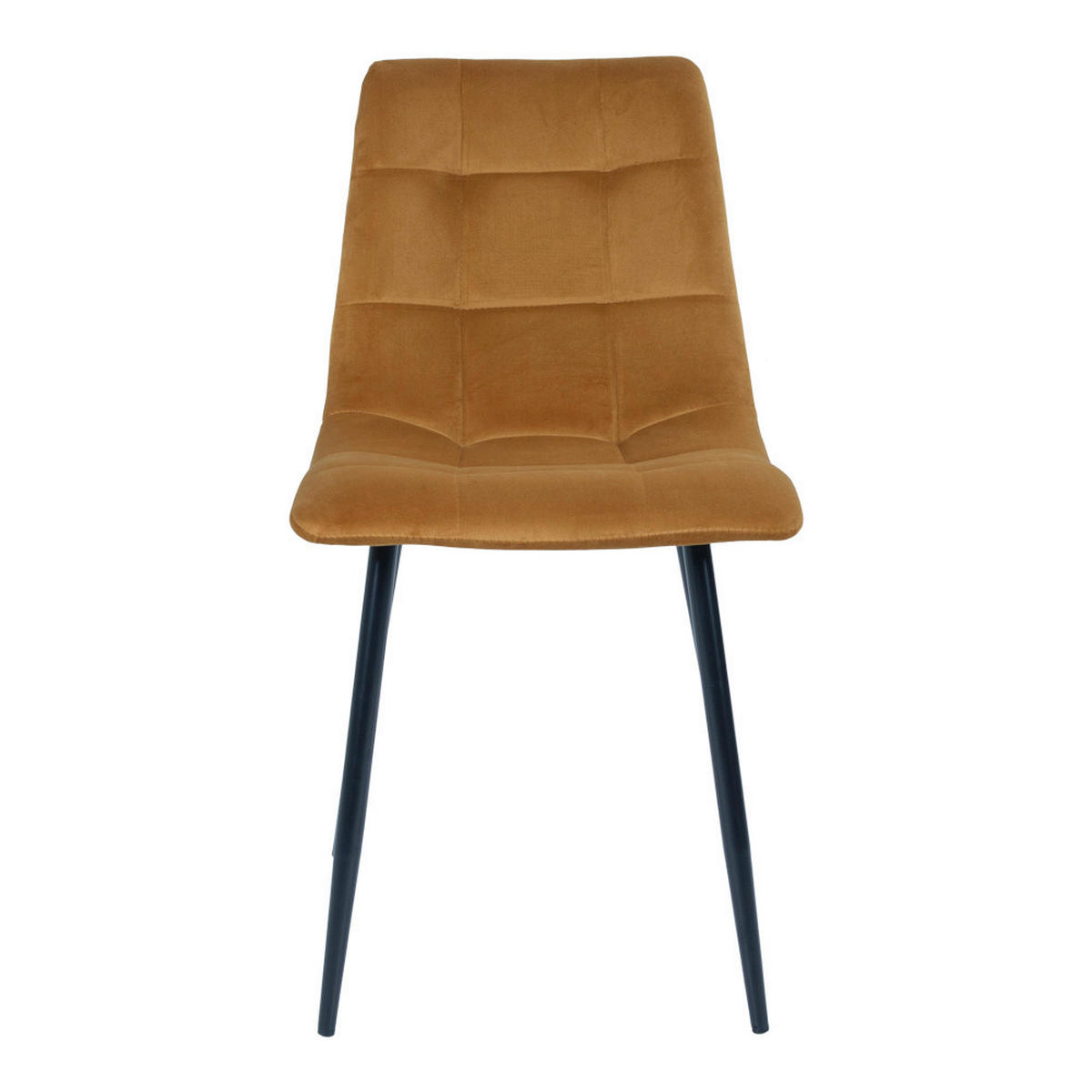 STOLSET 2 styck sammet  - svart/senapsgul, Modern, metall/textil (44/86/55cm) - MID.YOU