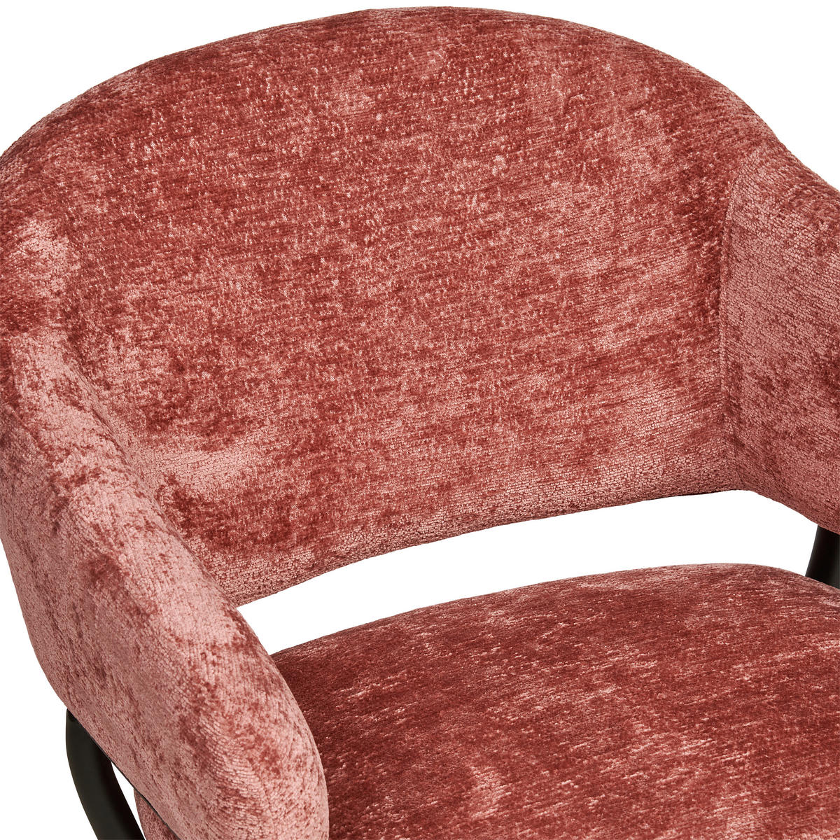 ARMLEHNSTUHL  in Eisen Mikrofaser  - Pink/Schwarz, KONVENTIONELL, Holz/Textil (60/80/62cm) - MID.YOU