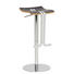 BARHOCKER in Braun, Chromfarben - Chromfarben/Braun, Design, Leder/Holz (36/54-82/34cm) BARHOCKER in Braun, Chromfarben - Chromfarben/Braun, Design, Leder/Holz (36/54-82/34cm)