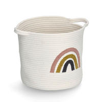 AUFBEWAHRUNGSKÖRBCHEN Rainbow  - Weiß, Basics, Textil (32/32/28cm) - Zeller Present