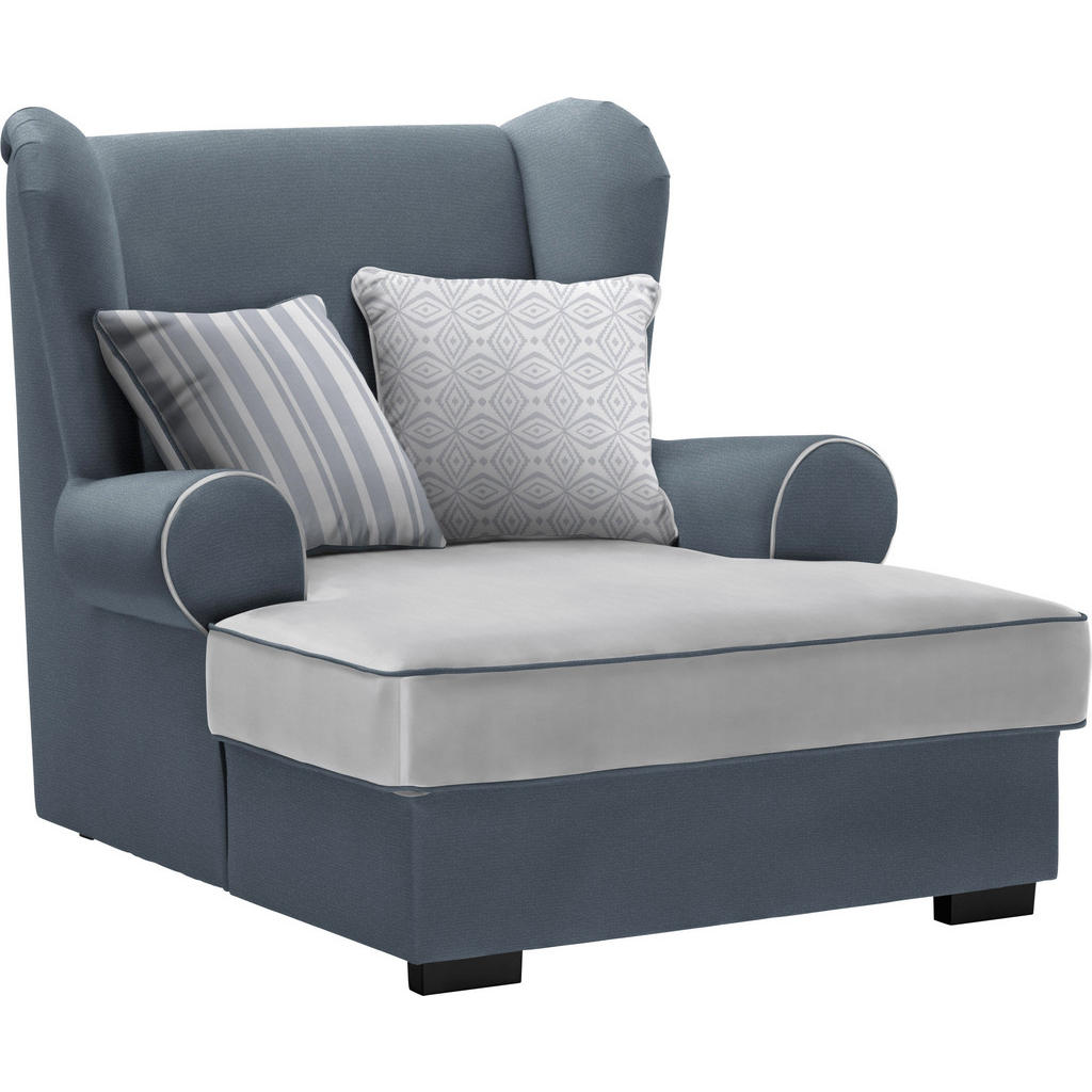 Ohrensessel In Textil Grau Ohrensessel In Textil Grau