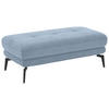 HOCKER in Textil Hellblau  - Schwarz/Hellblau, Design, Textil/Metall (132/45/68cm) - Beldomo Style