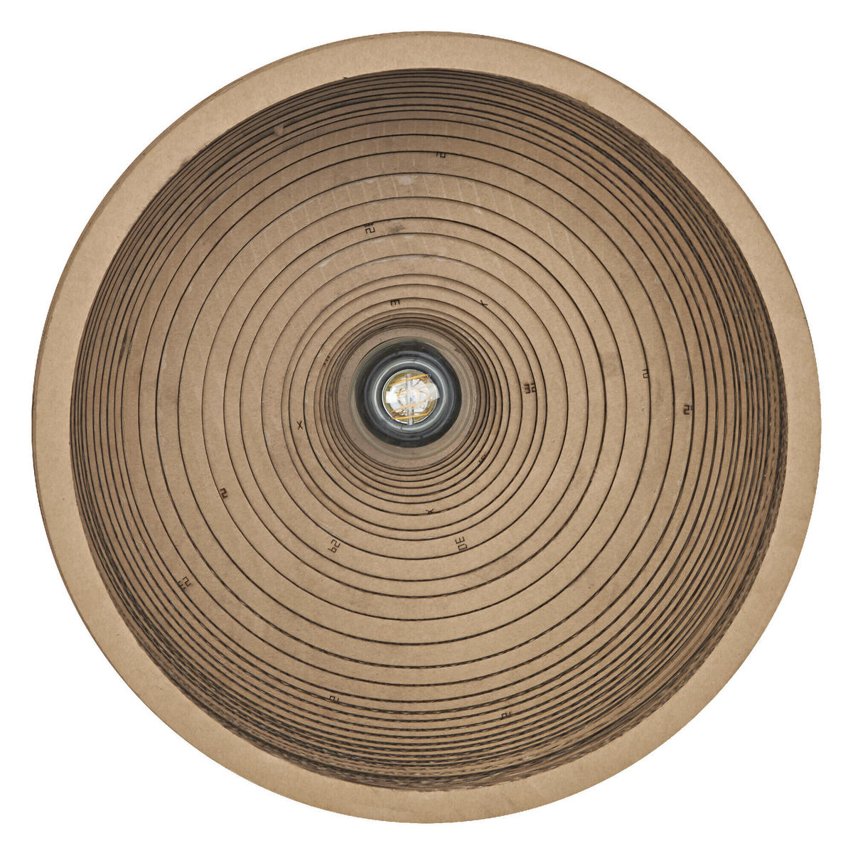 DECKENLEUCHTE  36/27.5 cm    - Braun, Natur, Karton/Metall (36/27.5cm) - Osram