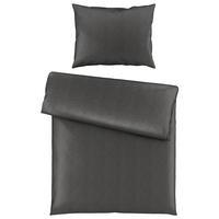 POVLEČENÍ, satén, tmavě šedá, 140/200 cm - tmavě šedá, Konvenční, textil (140/200cm) - Novel