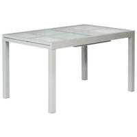 GARTENTISCH 120-180/90/75 cm Metall rechteckig  - Silberfarben, MODERN, Glas/Metall (120-180/90/75cm) - Gardenson