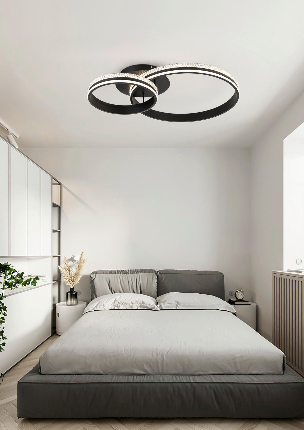 LED PLAFONJERA - crna, Osnovno, metal/plastika (70/50/13,5cm) - Ambiente