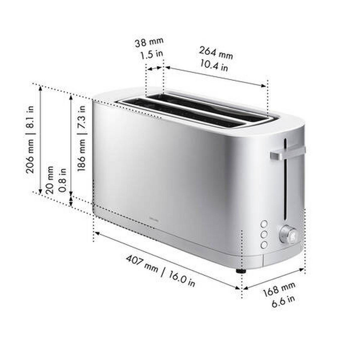 TOASTER ZWILLING ENFINIGY  - Silberfarben, Basics, Metall - Zwilling