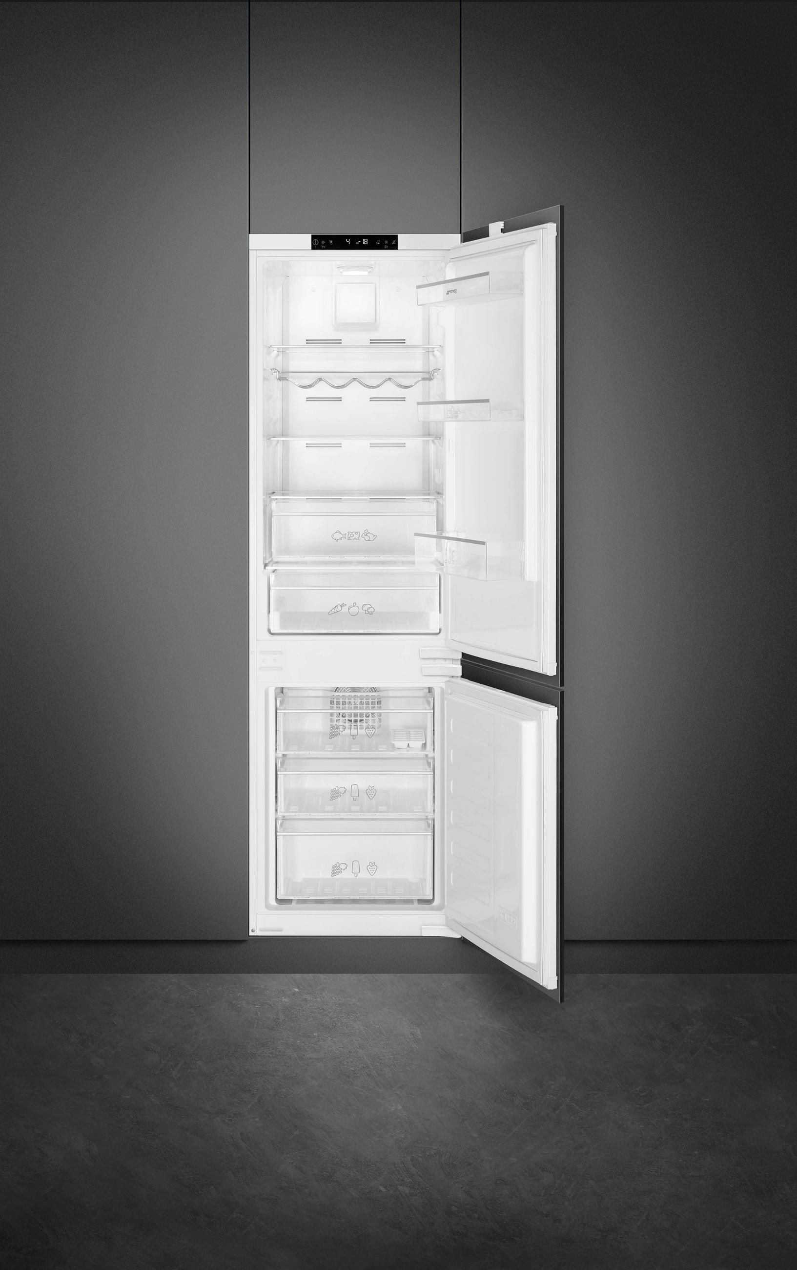 KÜHL-GEFRIER-KOMBINATION C8175TNE  - Weiß, Basics, Metall (54/177,5/54,5cm) - SMEG