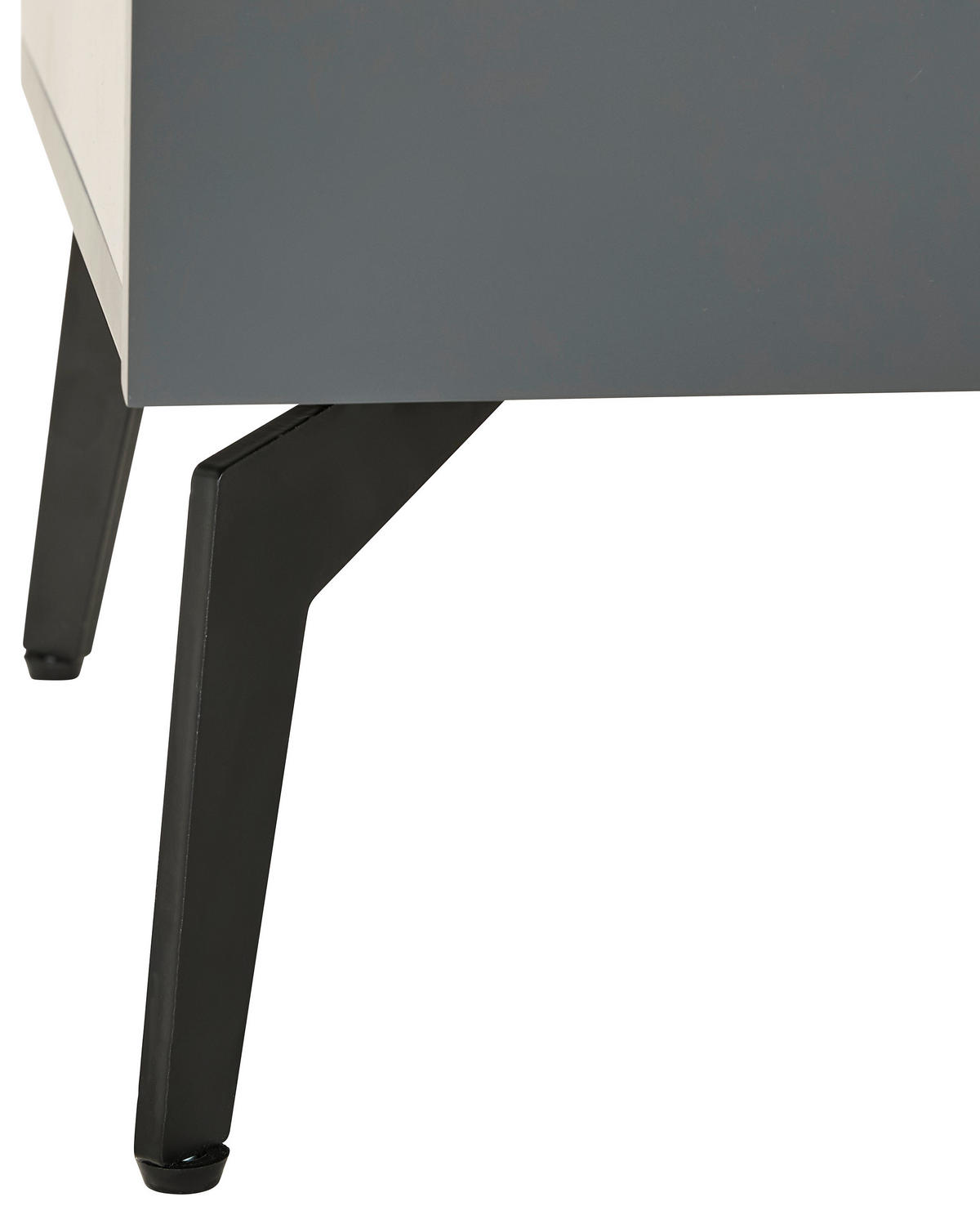 LOWBOARD - Schwarz/Grau, Design, Glas/Holzwerkstoff (166/56,6/41,5cm) - Novel