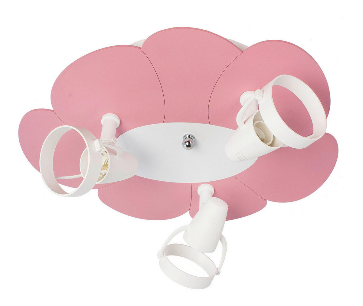 KINDERDECKENLEUCHTE Blume 39/33/16 cm  - Rosa/Weiß, Basics, Holzwerkstoff/Kunststoff (39/33/16cm)