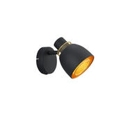 SPOTLIGHT Punch   - svart/guldfärgad, Modern, metall (14/10/17cm)