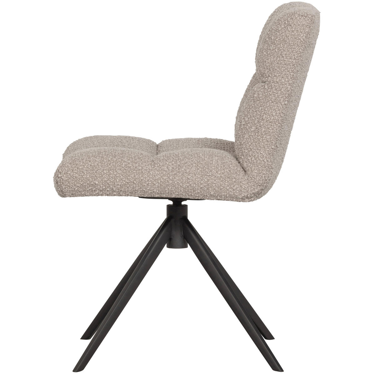 STUHL  in Bouclé Textil  - Sandfarben/Schwarz, Design, Textil/Metall (48/80/45cm) - Livetastic