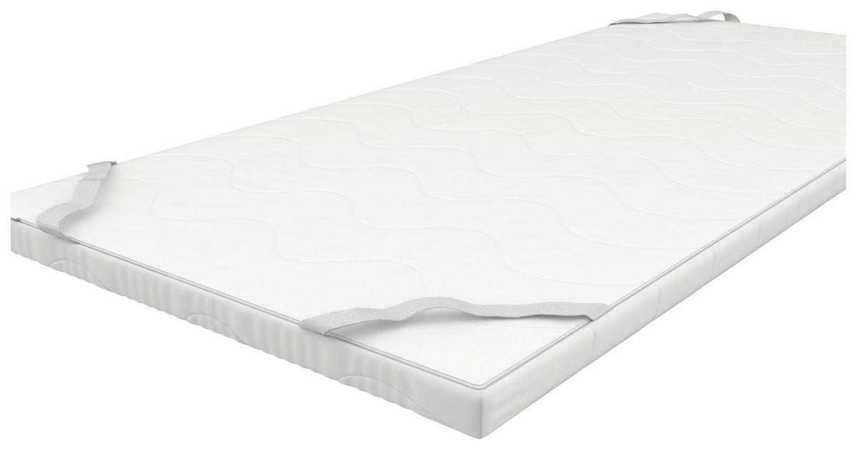 TOPPER 160/200 cm Höhe ca. 6 cm  - Weiß, Basics, Textil (160/200cm) - Chameo