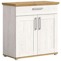 SCHUHSCHRANK 90/88/37 cm  - Silberfarben, Konventionell, Holzwerkstoff/Kunststoff (90/88/37cm) - MID.YOU