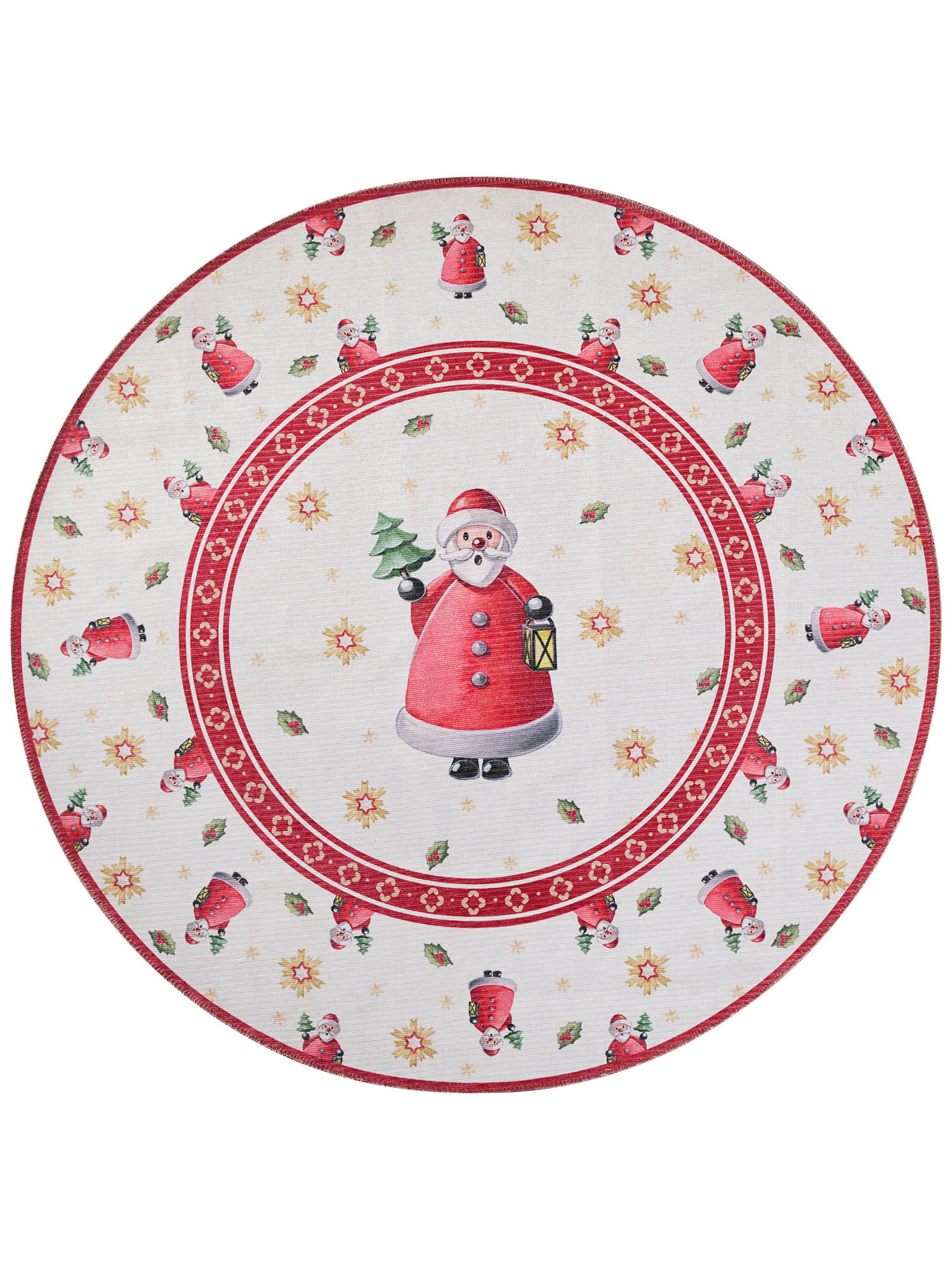 FLACHWEBETEPPICH 160 cm Toy's Delight Limited Edition Creme, Rot rund  - Rot/Creme, MODERN, Kunststoff/Textil (160cm) - Villeroy & Boch