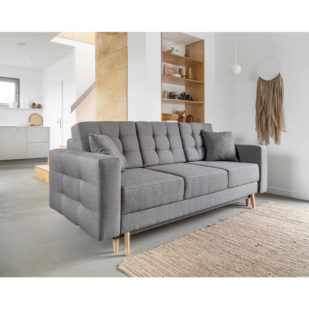 Schlafsofa Asgard Grau, B: 230 Cm